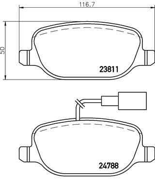 P23152 BREMBO Комплект тормозных колодок, дисковый тормоз