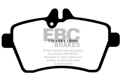 DP1579 EBC Brakes Комплект тормозных колодок, дисковый тормоз