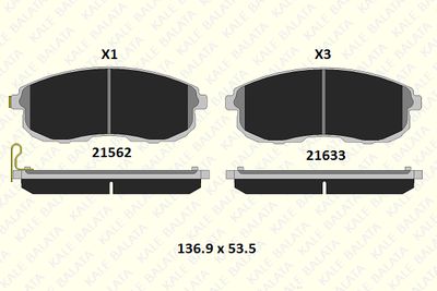 2163317005 KALE Комплект тормозных колодок, дисковый тормоз