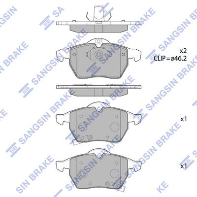 SP1757 Hi-Q Комплект тормозных колодок, дисковый тормоз