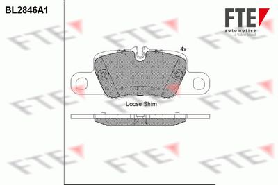 BL2846A1 FTE Комплект тормозных колодок, дисковый тормоз