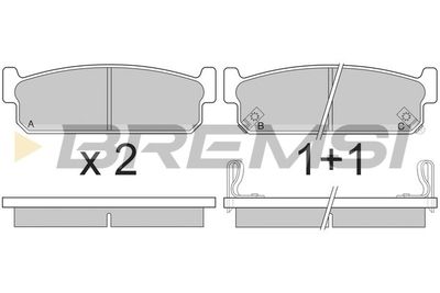 BP2860 BREMSI Комплект тормозных колодок, дисковый тормоз