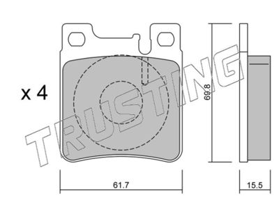 5830 TRUSTING Комплект тормозных колодок, дисковый тормоз