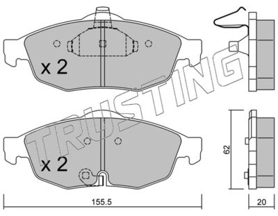 7310 TRUSTING Комплект тормозных колодок, дисковый тормоз