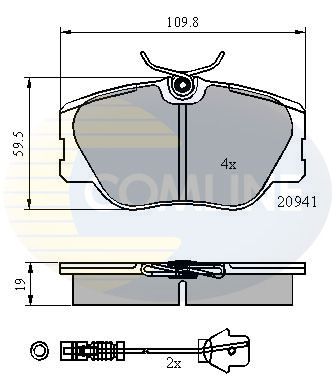 CBP2360 COMLINE Комплект тормозных колодок, дисковый тормоз