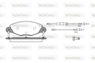 P927304 WOKING Комплект тормозных колодок, дисковый тормоз