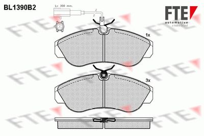 BL1390B2 FTE Комплект тормозных колодок, дисковый тормоз