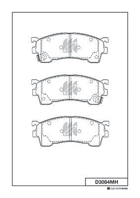 D3084MH MK Kashiyama Комплект тормозных колодок, дисковый тормоз