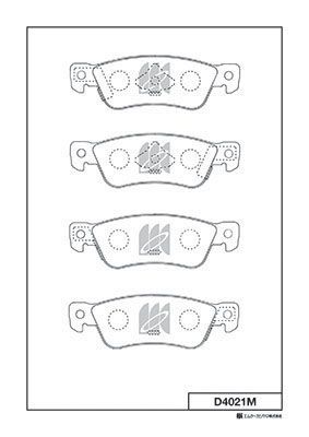 D4021M MK Kashiyama Комплект тормозных колодок, дисковый тормоз