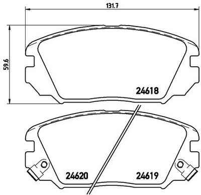 P30031 BREMBO Комплект тормозных колодок, дисковый тормоз