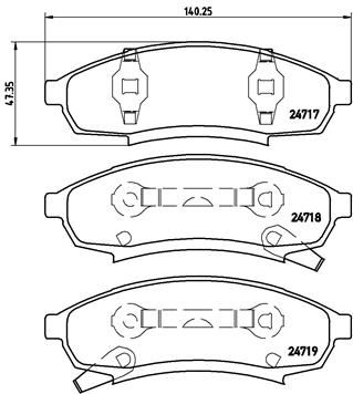 P07003 BREMBO Комплект тормозных колодок, дисковый тормоз