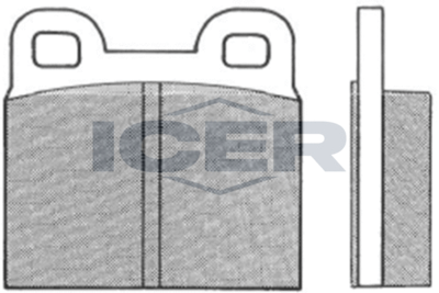 180086 ICER Комплект тормозных колодок, дисковый тормоз