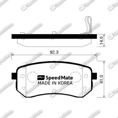 SMBPK032 SpeedMate Комплект тормозных колодок, дисковый тормоз