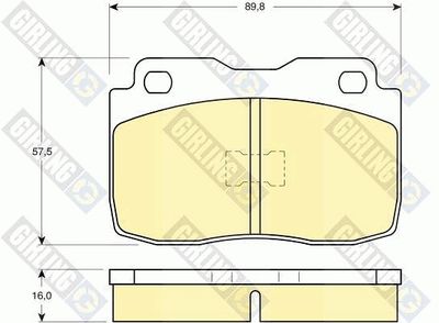 6103592 GIRLING Комплект тормозных колодок, дисковый тормоз