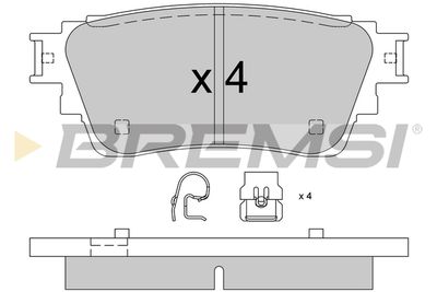 BP3826 BREMSI Комплект тормозных колодок, дисковый тормоз