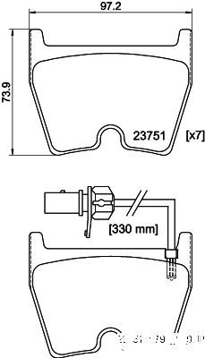 BPD2383 BENDIX Braking Комплект тормозных колодок, дисковый тормоз