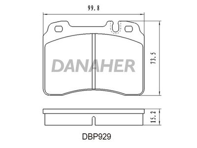 DBP929 DANAHER Комплект тормозных колодок, дисковый тормоз