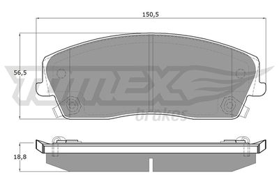 TX1918 TOMEX Brakes Комплект тормозных колодок, дисковый тормоз