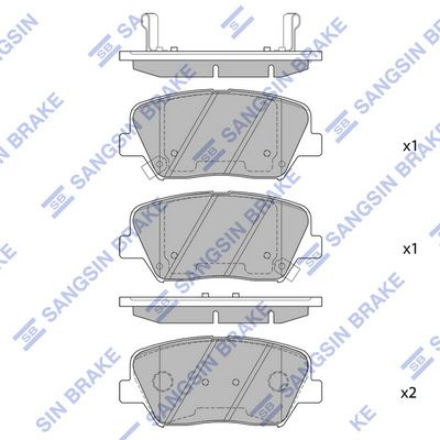 SP1424 Hi-Q Комплект тормозных колодок, дисковый тормоз