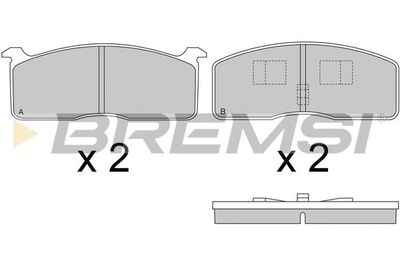 BP2239 BREMSI Комплект тормозных колодок, дисковый тормоз