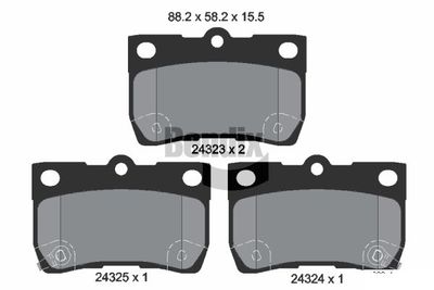 BPD2128 BENDIX Braking Комплект тормозных колодок, дисковый тормоз