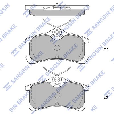 SP1575 Hi-Q Комплект тормозных колодок, дисковый тормоз