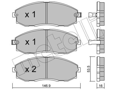 2202970 METELLI Комплект тормозных колодок, дисковый тормоз