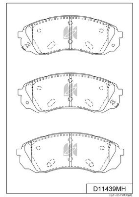 D11439MH MK Kashiyama Комплект тормозных колодок, дисковый тормоз