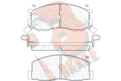 RB0524 R BRAKE Комплект тормозных колодок, дисковый тормоз