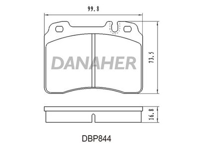 DBP844 DANAHER Комплект тормозных колодок, дисковый тормоз