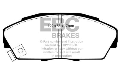 DP47192R EBC Brakes Комплект тормозных колодок, дисковый тормоз