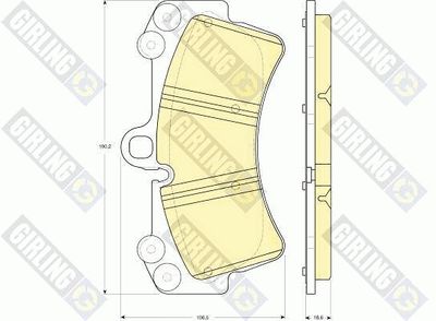 6115489 GIRLING Комплект тормозных колодок, дисковый тормоз