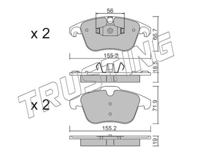 6913 TRUSTING Комплект тормозных колодок, дисковый тормоз