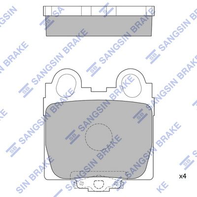 SP1554 Hi-Q Комплект тормозных колодок, дисковый тормоз