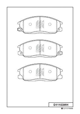 D11103MH MK Kashiyama Комплект тормозных колодок, дисковый тормоз