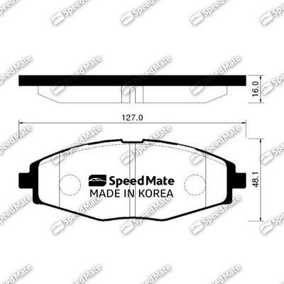 SMBPG008 SpeedMate Комплект тормозных колодок, дисковый тормоз