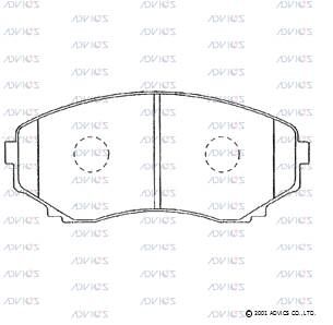 SN115 ADVICS Комплект тормозных колодок, дисковый тормоз