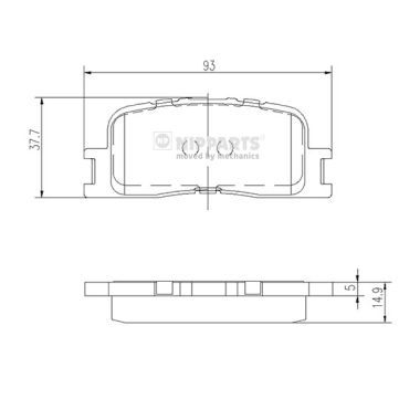 J3612024 NIPPARTS Комплект тормозных колодок, дисковый тормоз