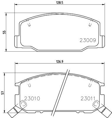 8DB355030411 HELLA Комплект тормозных колодок, дисковый тормоз