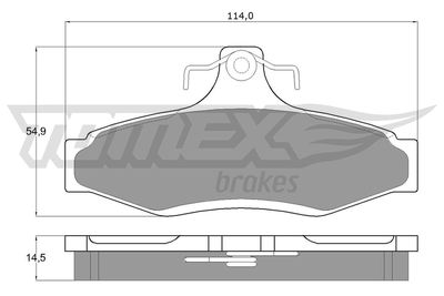 TX1081 TOMEX Brakes Комплект тормозных колодок, дисковый тормоз