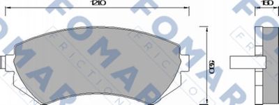 FO679481 FOMAR Friction Комплект тормозных колодок, дисковый тормоз