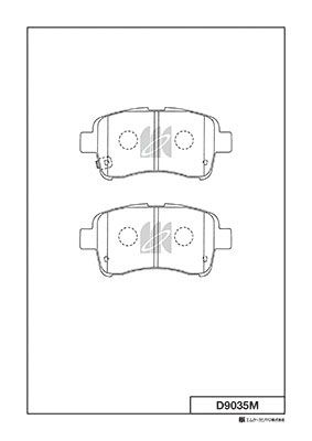 D9035M MK Kashiyama Комплект тормозных колодок, дисковый тормоз