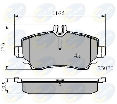 CBP01318 COMLINE Комплект тормозных колодок, дисковый тормоз