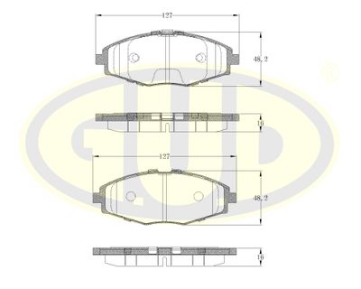 GBP880174 G.U.D. Комплект тормозных колодок, дисковый тормоз