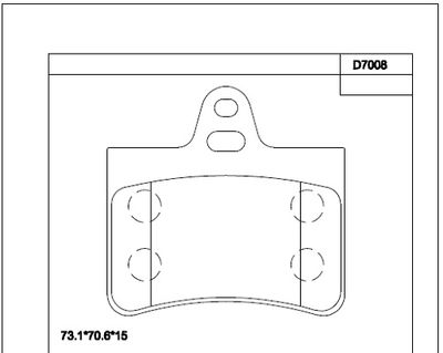 KD7008 ASIMCO Комплект тормозных колодок, дисковый тормоз