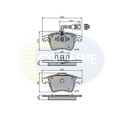 CBP11311 COMLINE Комплект тормозных колодок, дисковый тормоз