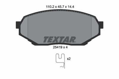 2541901 TEXTAR Комплект тормозных колодок, дисковый тормоз