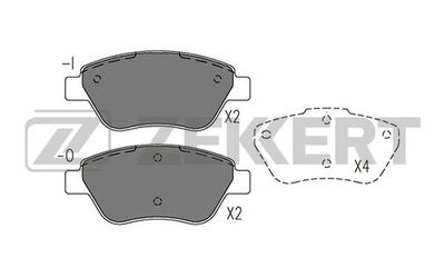 BS1201 ZEKKERT Комплект тормозных колодок, дисковый тормоз