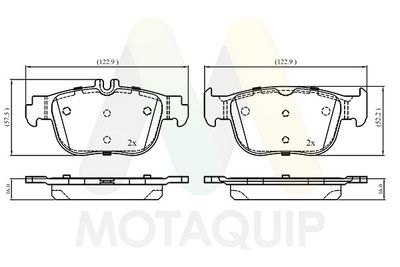 LVXL2077 MOTAQUIP Комплект тормозных колодок, дисковый тормоз