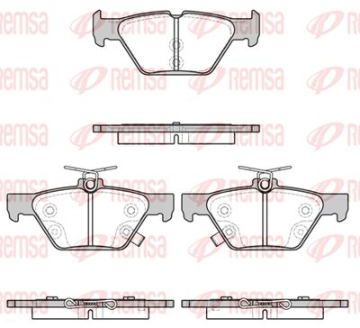 163802 REMSA Комплект тормозных колодок, дисковый тормоз